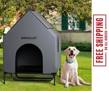 48" Dog House for Outdoor Indoor, X-Large Dog Houses Weatherproof 600D PVC wi...