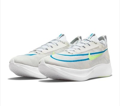 Nike Zoom Fly 4 Weiß Blau Volt Sneaker Schuhe CN8490-003 Herren Laufen