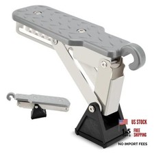 Adjustable Car Door Step, Aluminum Alloy Sturdy Foot Stand, 7 Angle Silver