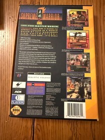 Supreme Warrior Sega CD 32X 1994 w/ Registration Card & Manual