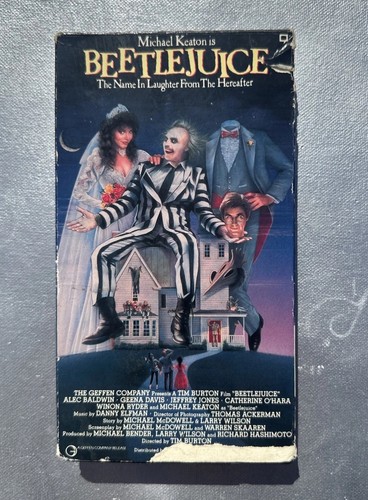 Beetlejuice Movie VHS 1988 Tim Burton Michael Keaton Horror PG Vintage
