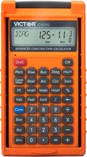 C6000 Advanced Construction Calculator with Protective Case Displays in Fraction