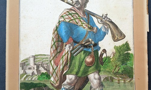 lotto 4 stampe antiche Martin Engelbrecht colori originali costumi impero 1745 - Imagen 19 de 22