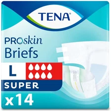 TENA ProSkin Unisex Adult Diapers with Tabs, Maximum Absorbency, Large, 56 Ct