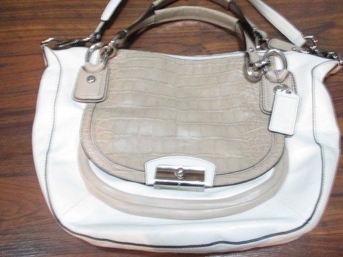 COACH F22520 KRISTIN SPECTATOR LEATHER ROUNDED SATCHEL/CROSSBODY PURSE - MINT!