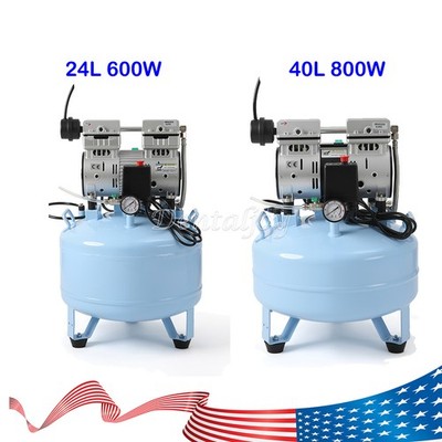 Compresor de aire silencioso médico dental libre de aceite 24L/40L tanque