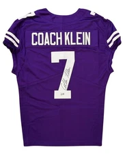COLLIN KLEIN KANSAS STATE WILDCATS SIGNED JERSEY GAME-CUT STYLE BECKETT COA