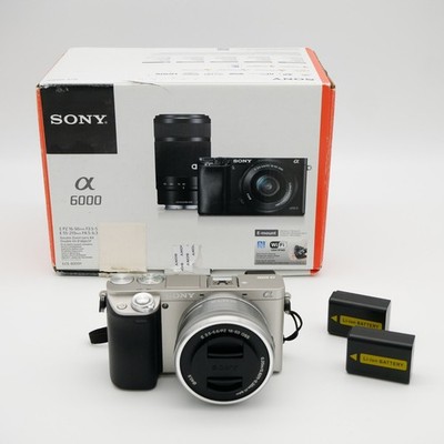 Sony Alpha a6000 SELP1650 Kit-Objektiv 24,3MP   GEPRÜFT   Systemkamera - Silber
