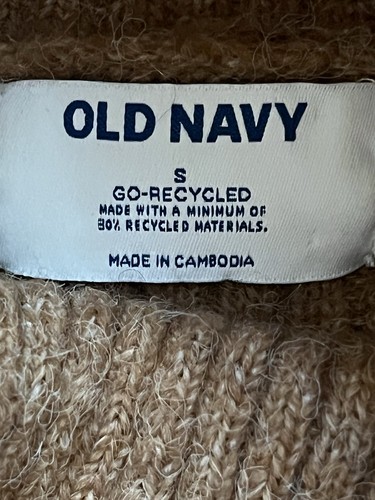 Old Navy Cropped Pullover kupferbraun meliert gerippt hoher Rollkragen S - Bild 6 von 6