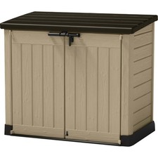 1200L Garden Storage Box Outdoor Plastic Shed Bin Store Waterproof Lockable