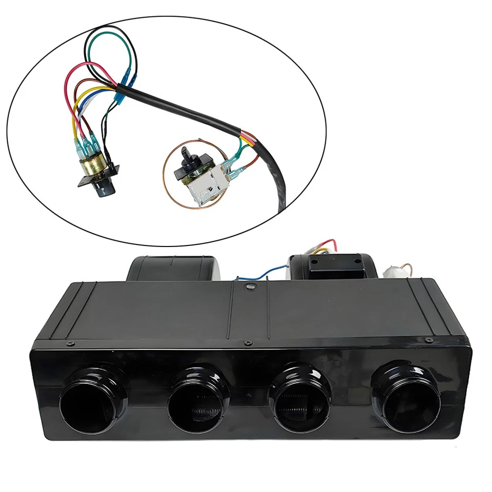 12V Electric Cool&Heat Round Air Vent ‌Underdash Air Conditioner DC Auto Car A/C - Image 3 of 4