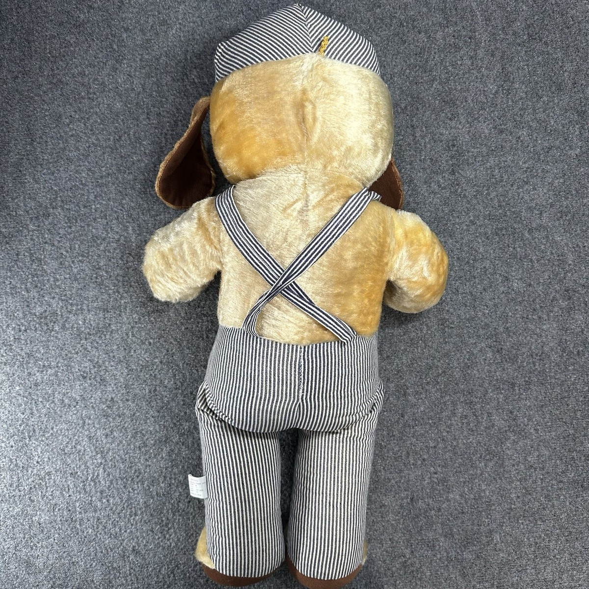 Vintage Genie Toys Stuffed Casey Jones Train Conductor Dog Animal