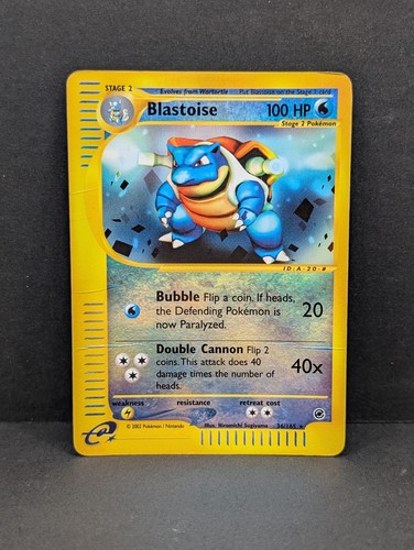 Blastoise 036/165 Expedition Base Set Reverse Holo Rare Pokemon TCG Nintendo MP