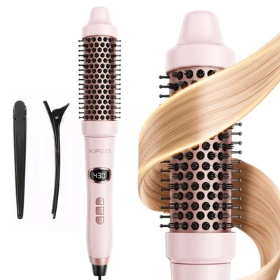 MARKENLOS KIPOZI LCD Thermobürste Lockenbürste 38MM zum Glätten und Volumen Blowout Boost