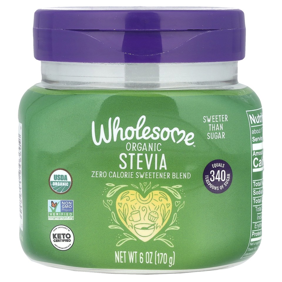 Wholesome Sweeteners Inc Organic Stevia 6 oz 170 g Gluten-Free, Kosher,