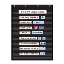 Standard Pocket Chart Clear 10 Pockets Chart for Classroom  Home Heavy Duty ...