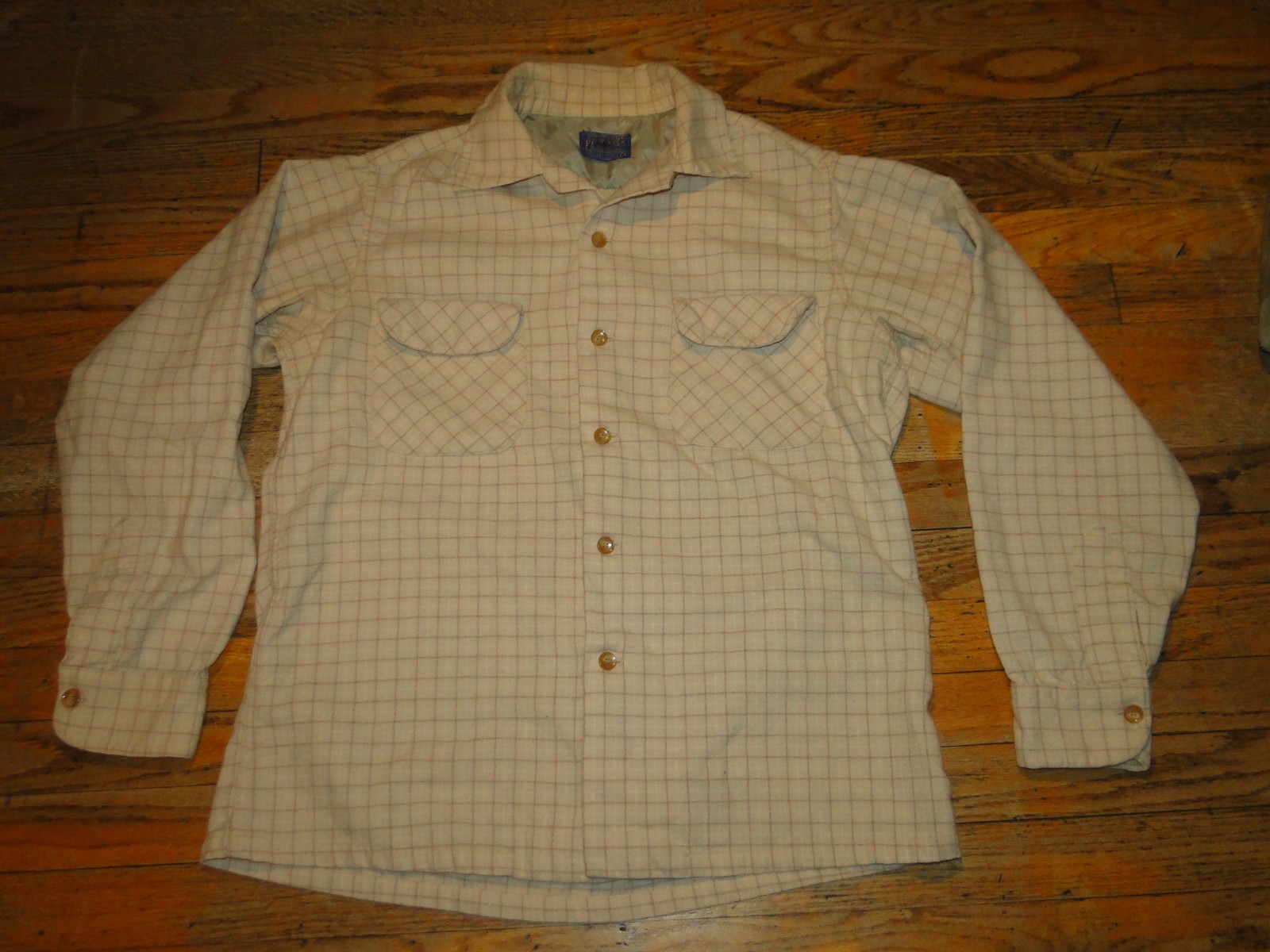 Vintage 50s Pendleton Loop Collar Rockabilly  Pla… - image 1