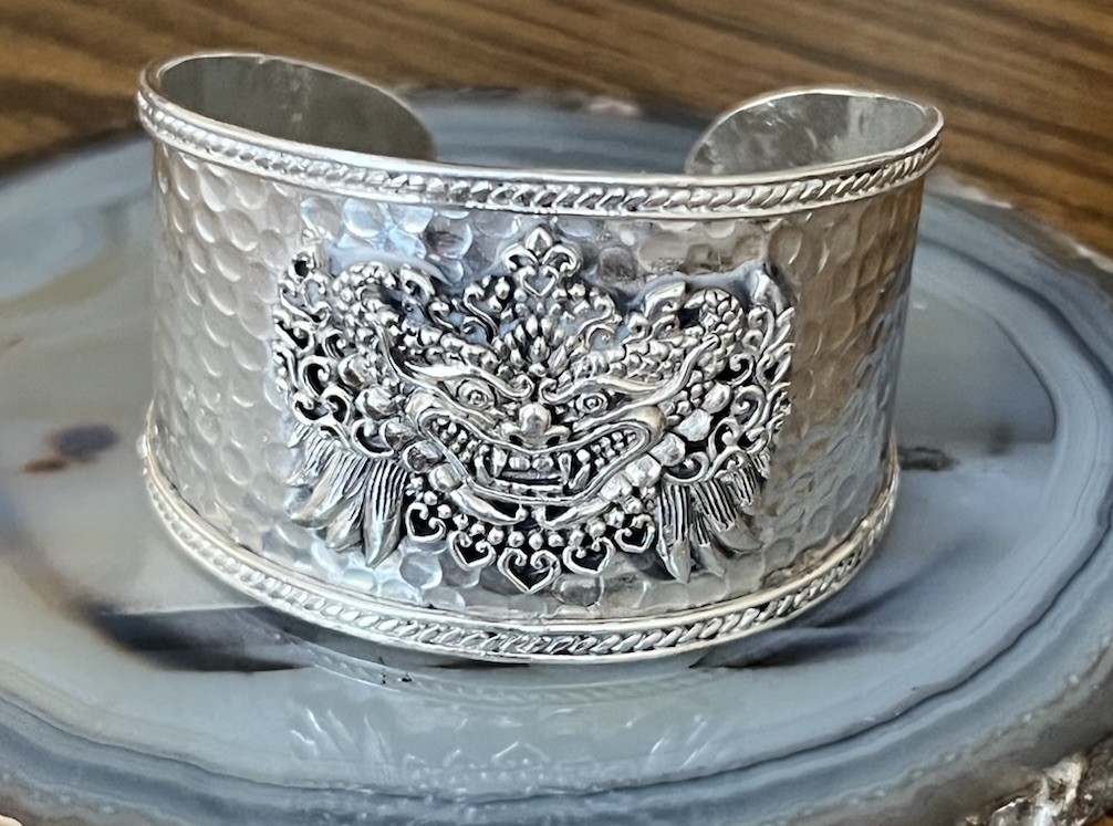 Sterling Silver 925 Dragon Cuff - image 2