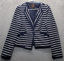 The Limited Blazer Jacket Women Medium Multi Striped Single Breasted Notch Lapel