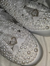 Ayakkabi Tutkusu Stilo Womans Wedding Shoes Custom Ribbon Strings 7.5 OPEN BOX