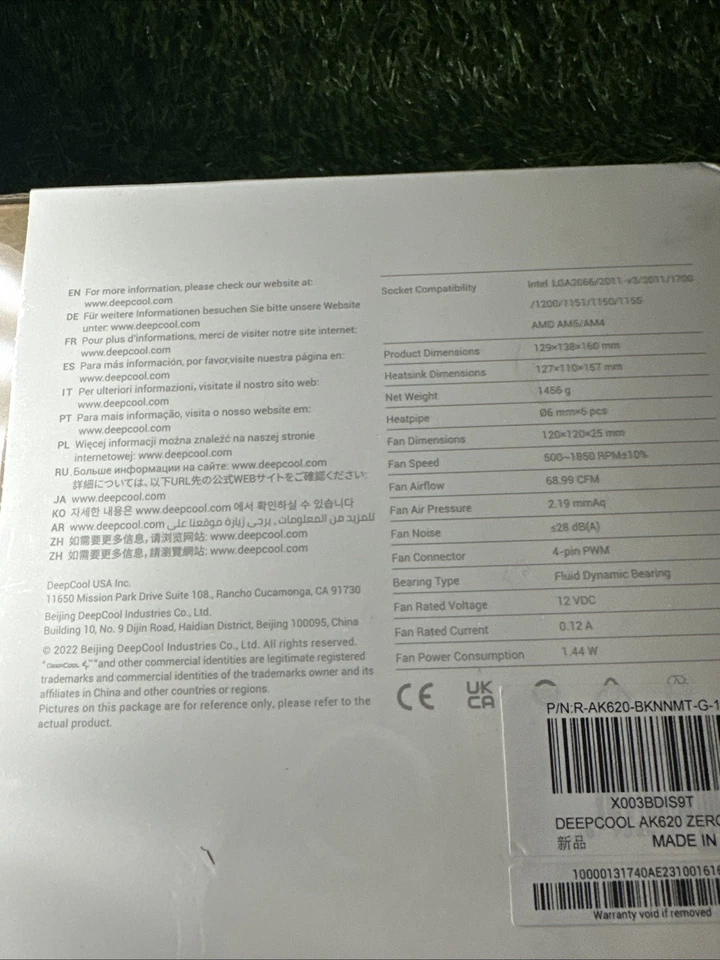 DeepCool AK620 Zero Dark High-Performance CPU Cooler Dual-Tower Air Cooled QUIET - Image 3 of 4