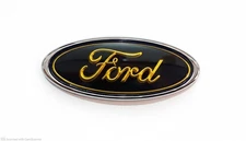 FORD Black EMBLEM 4 INCH OVAL LOGO Front Grille/Tailgate Badge 1999-16 3M Tape