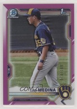 2021 Bowman Chrome Prospects Fuchsia Refractor 74/199 Luis Medina #BCP-202 09we