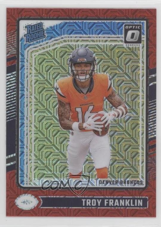 2024 Panini Donruss Optic Rated Red Mojo Prizm Troy Franklin #294 Rookie RC 0ma6