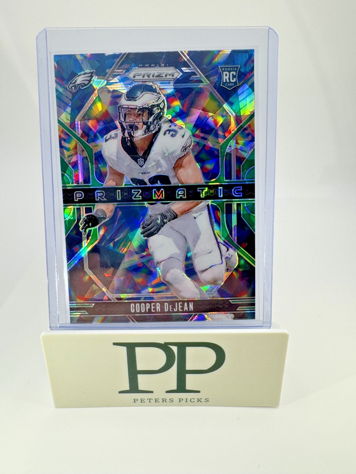 2024 Panini Prizm COOPER DeJEAN #6 'Prizmatic' #6 Green Wave Prizm (RC) Eagles