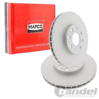 2X Mapco Bremsscheiben 260Mm BelÜFtet Vorne Passend FüR Opel Combo Corsa Meriva
