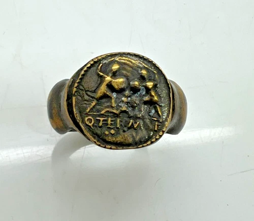 Gladiators SPQR ring Roman Style Handmade Bronze Vintage Antique Look