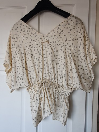 Jean Paul Gaultier Designer Womens Cream Blouse Top Size 40, 3/4 Sleeve - Picture 6 of 6