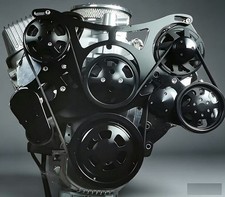 Big Block Chevy Serpentine Pulley Conversion Kit For Swp Bbc 396 427 454 Black