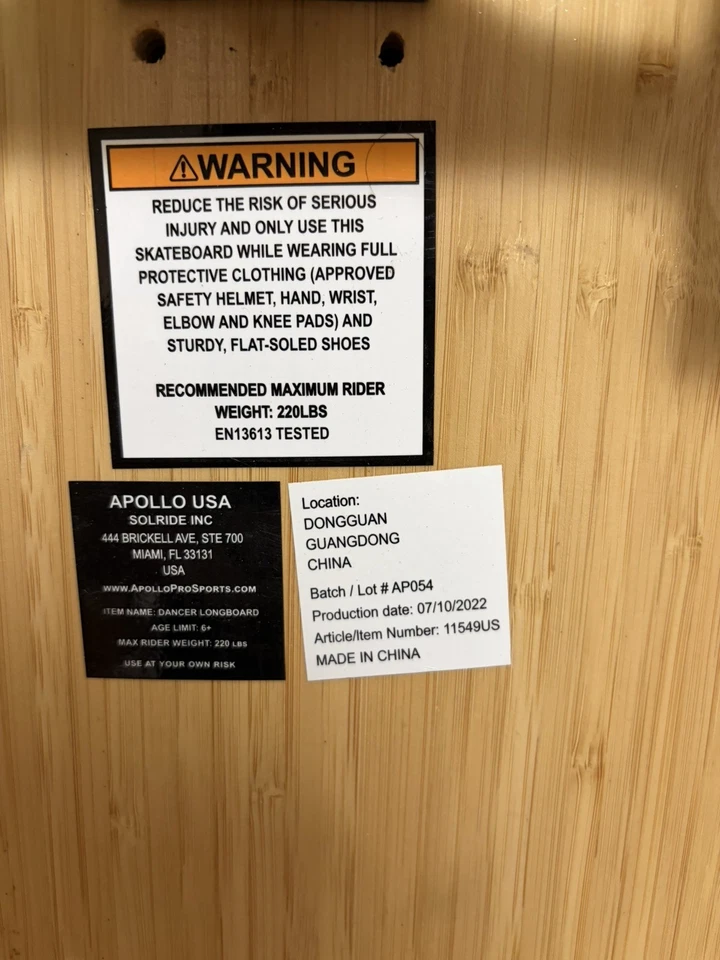 APOLLO | 46 pulgadas Longboard de baile Monopatín para adultos, adolescentes Bora Foto 3 de 4