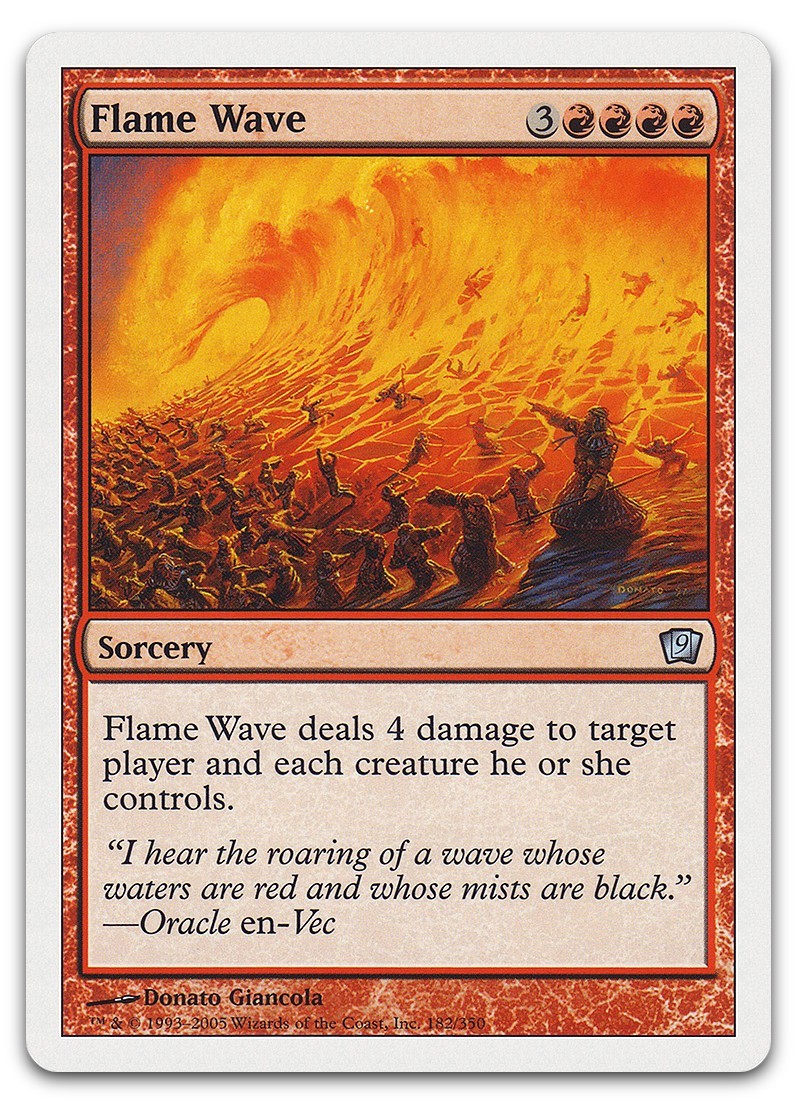 Flame Wave #182 (LP) 9th Edition 9ED Magic MTG