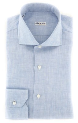 Fiori Di Lusso Light Blue Melange Shirt - Full - 17/43 - (FL-P-LP1WILLT)