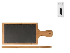 H&h Chopping Board IN Slate And Bamboo Cm17x40