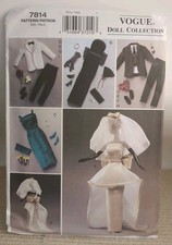 Vogue Doll Collection 7814 Sewing Pattern 11 1/2 Doll Clothes NEW UNCUT Formal