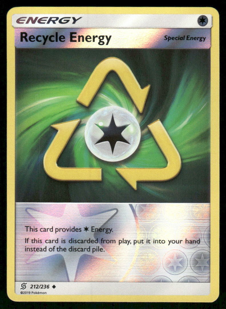 Recycle Energy 212/236 Uncommon Unified Minds Pokemon Reverse Holo Near Mint