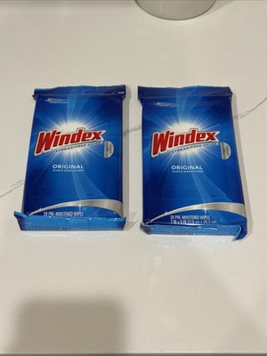 Windex Original Glass & Multi surface Wipes 28 Pk (each) Lot of 2
