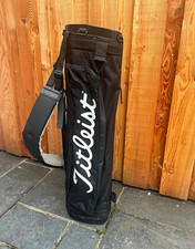 Titleist Black Carry Golf Bag 4-Way Divider Padded Shoulder Strap Zip
