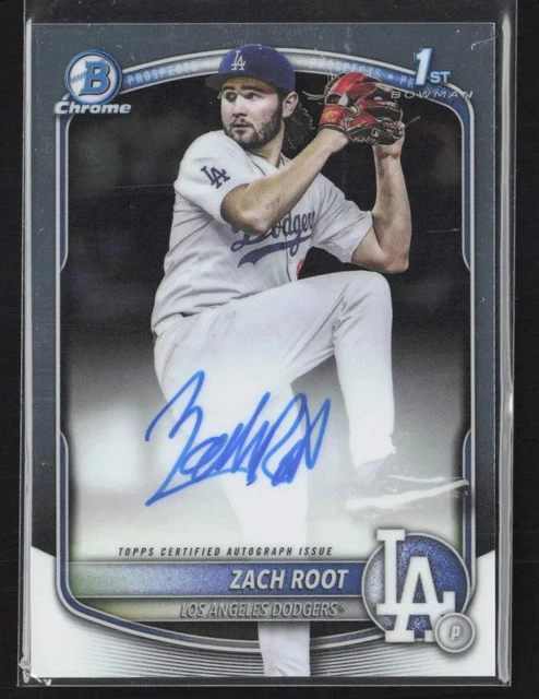 2025 Topps Bowman Chrome Zach Root #CPA-ZR 1st Auto Autograph Dodgers
