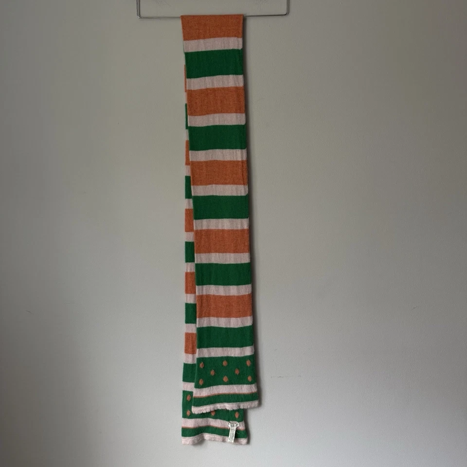 Bufanda de lana de cachemir verde naranja rosa American Eagle Foto 4 de 4