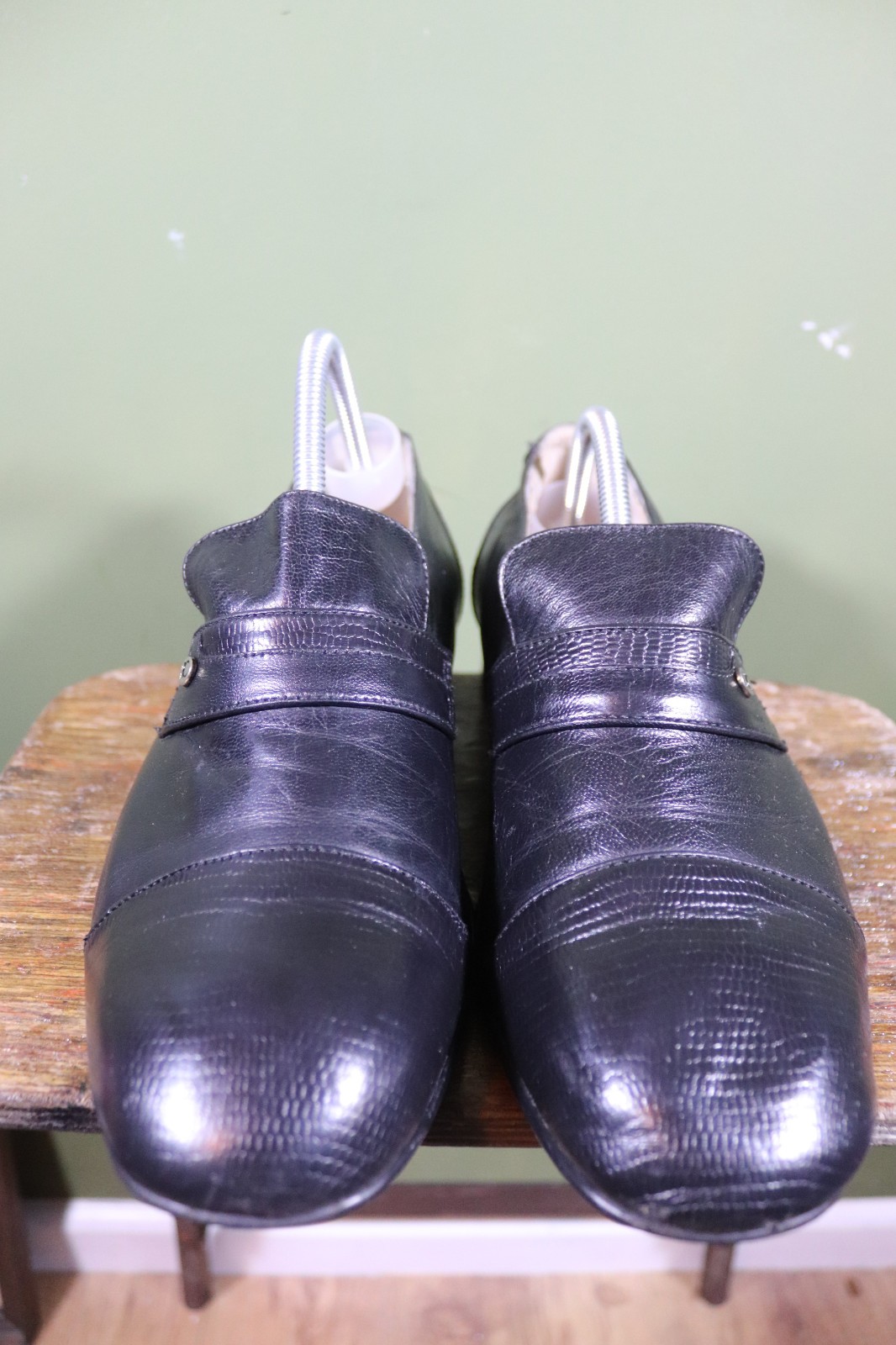 Men's Vintage Roland Cartier Black Genuine Lizard Skin Shoes UK Size 8 image 5