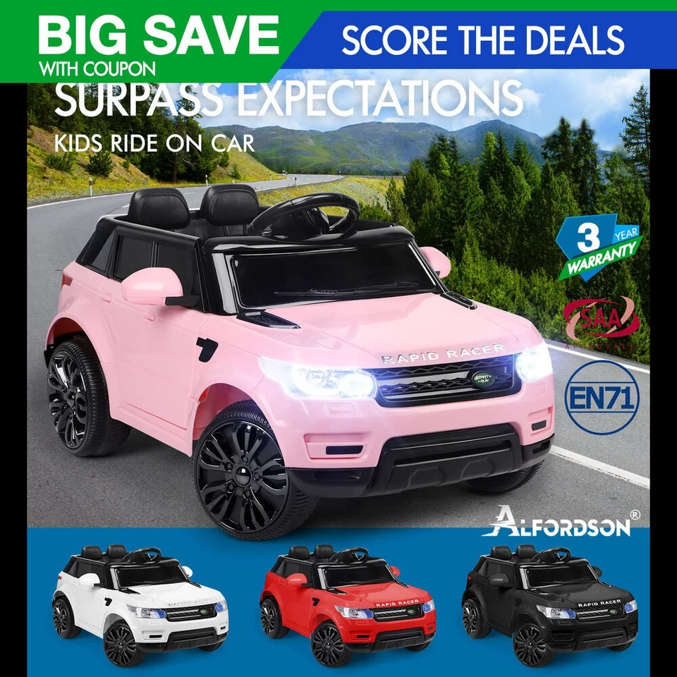 ALFORDSON Kids Ride On Car 12V Eletric Motor Remote Control Toy W/ MP3 LED Light