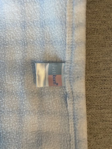 Just Born All Boy Blue Baby Blanket Approx38x30” Embroidered Bear Airplane Train - Picture 5 of 10
