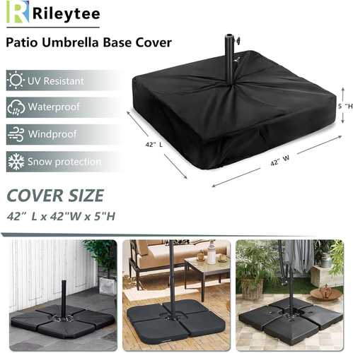 Patio Umbrella Base Cover,Outdoor Heavy Duty 600D Waterproof Anti-Uv Umbrella St - Picture 2 of 8