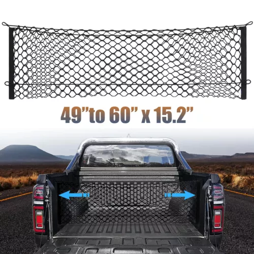 Truck Bed Cargo Net Storage Mesh Organizer for 2013-2021 Chevrolet Silverado