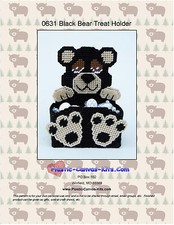 Black Bear Treat Holder- Plastic Canvas Pattern or Kit