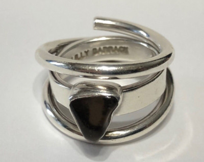 Sterling Silver Lilly Barrack Smoky Quartz Ring Size 6.5 One of a Kind